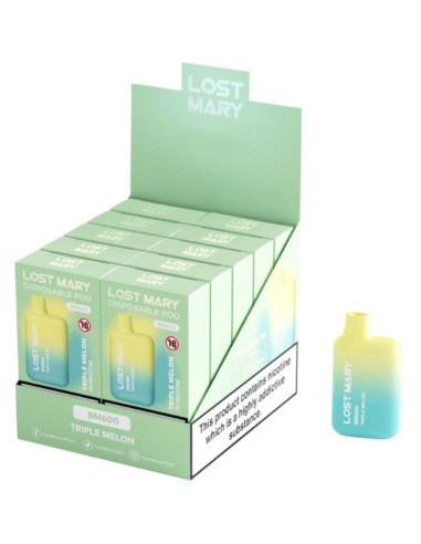 LOST MARY BM600 VAPER NICOTINA 2 DESECHABLE SABOR TRIPLE MELON