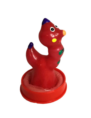 CONDOMERIE PRESERVATIVO DECORATIVO PINTADO A MANO GUSANO