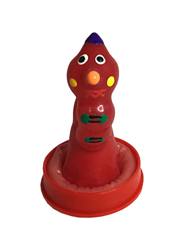 CONDOMERIE PRESERVATIVO DECORATIVO PINTADO A MANO GUSANO