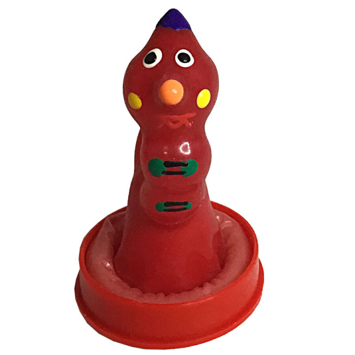 CONDOMERIE PRESERVATIVO DECORATIVO PINTADO A MANO GUSANO