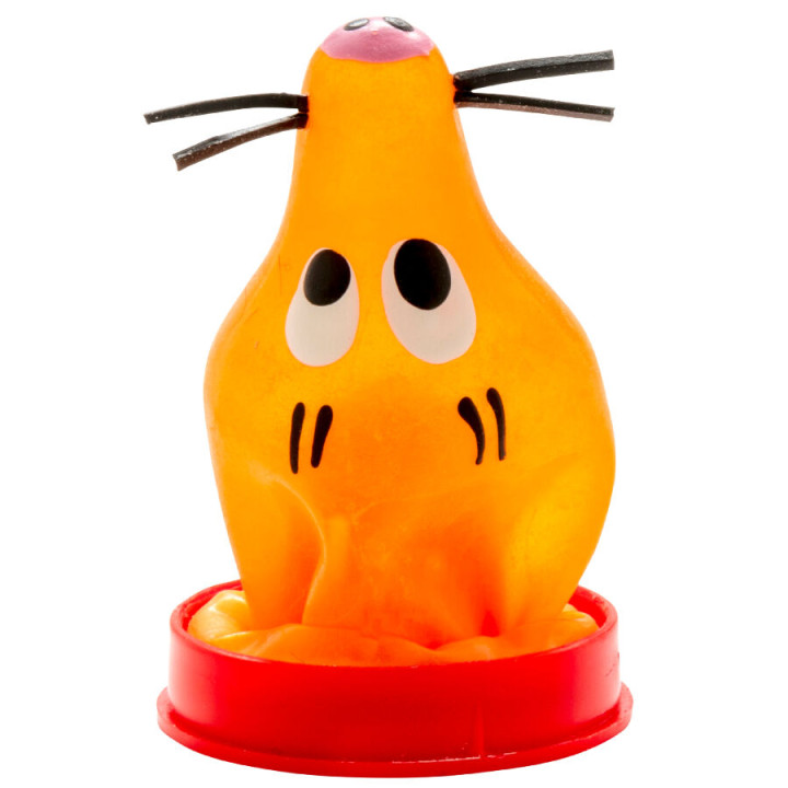 CONDOMERIE PRESERVATIVO DECORATIVO PINTADO A MANO ZORRO PEGADO