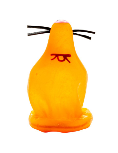 CONDOMERIE PRESERVATIVO DECORATIVO PINTADO A MANO ZORRO PEGADO