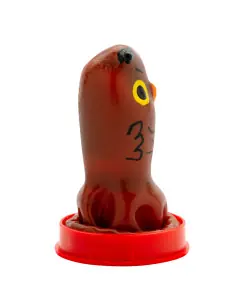CONDOMERIE PRESERVATIVO DECORATIVO PINTADO A MANO BUHO 2