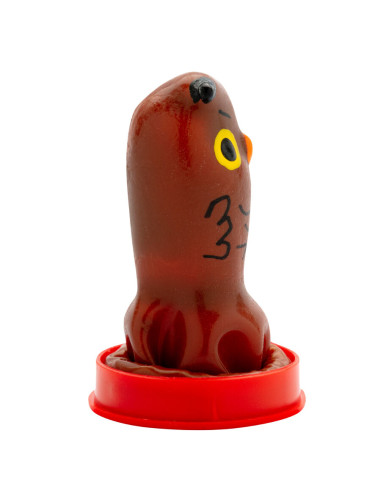 CONDOMERIE PRESERVATIVO DECORATIVO PINTADO A MANO BUHO
