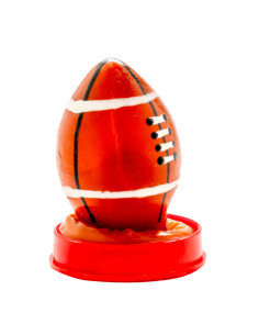 CONDOMERIE PRESERVATIVO DECORATIVO PINTADO A MANO PELOTA DE RUGBY 2