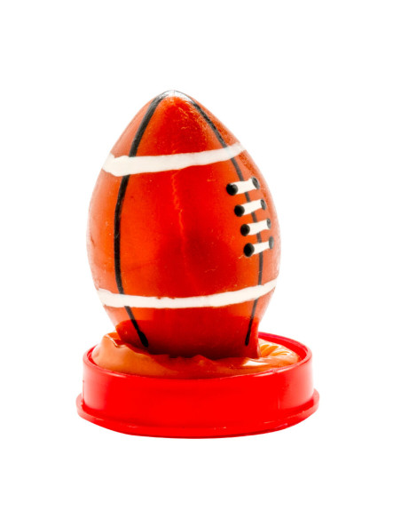 CONDOMERIE PRESERVATIVO DECORATIVO PINTADO A MANO PELOTA DE RUGBY CONDOMERIE PRESERVATIVO DECORATIVO PINTADO A MANO PELOTA DE RUGBY