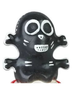 CONDOMERIE PRESERVATIVO DECORATIVO PINTADO A MANO CALAVERA NEGRA MODELO 1