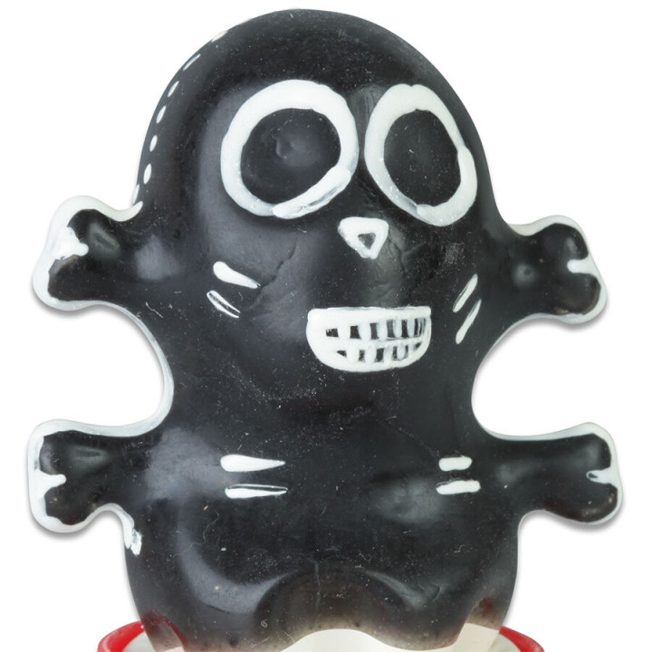 CONDOMERIE PRESERVATIVO DECORATIVO PINTADO A MANO CALAVERA NEGRA MODELO 1
