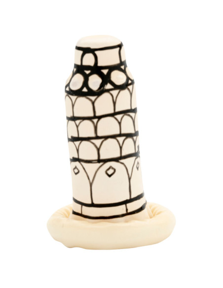 CONDOMERIE PRESERVATIVO DECORATIVO PINTADO A MANO TORRE DE PISA CONDOMERIE PRESERVATIVO DECORATIVO PINTADO A MANO TORRE DE PISA