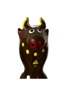 CONDOMERIE PRESERVATIVO DECORATIVO PINTADO A MANO TORO NEGRO MODELO 2