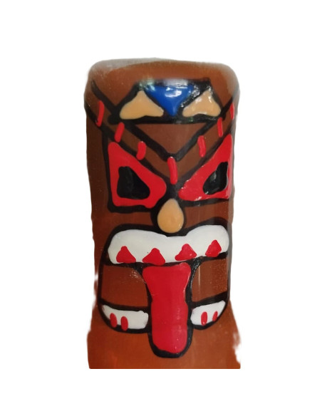 CONDOMERIE PRESERVATIVO DECORATIVO PINTADO A MANO TOTEM TIKI 01