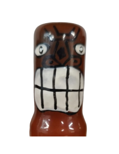 CONDOMERIE PRESERVATIVO DECORATIVO PINTADO A MANO TOTEM TIKI FRIKI 02