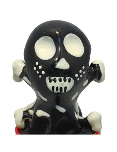 CONDOMERIE PRESERVATIVO DECORATIVO PINTADO A MANO CALAVERA NEGRA MODELO 2