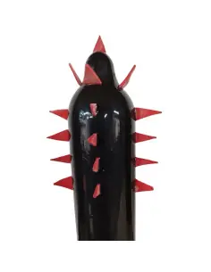 CONDOMERIE PRESERVATIVO DECORATIVO PINTADO A MANO CACTUS NEGRO XL