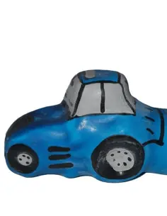 CONDOMERIE PRESERVATIVO DECORATIVO PINTADO A MANO TRACTOR AZUL XL