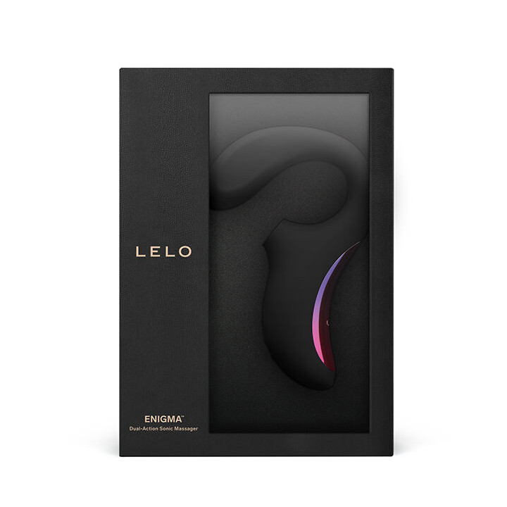 LELO ENIGMA DOBLE ESTIMULACION SUCCION MASAJEADOR NEGRO