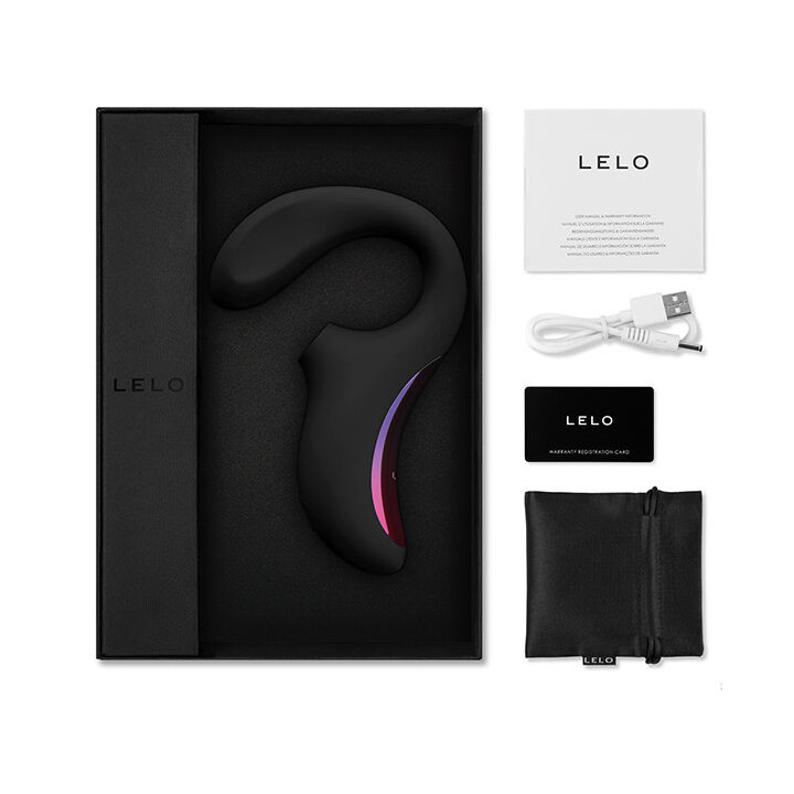 LELO ENIGMA DOBLE ESTIMULACION SUCCION MASAJEADOR NEGRO