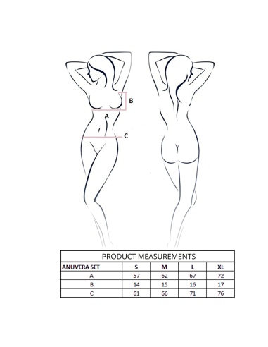 PASSION ANUVERA SET SUJETADOR TANGA BLANCO L XL