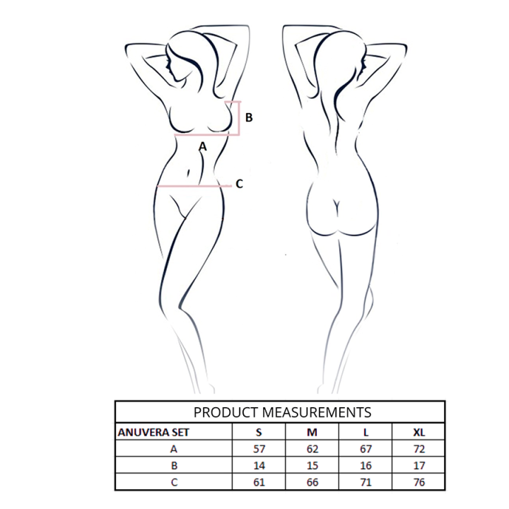 PASSION ANUVERA SET SUJETADOR TANGA BLANCO L XL