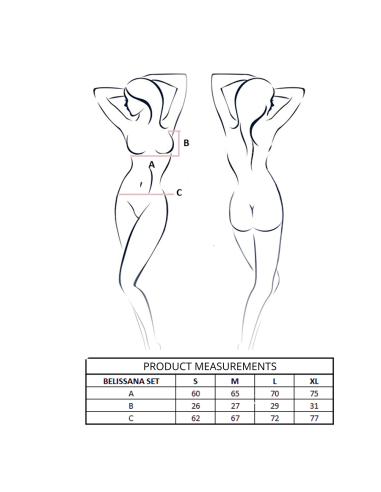 PASSION BELISSANA SET SUJETADOR TANGA AZUL L XL