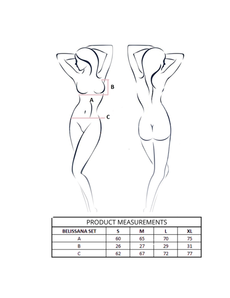 PASSION BELISSANA SET SUJETADOR TANGA AZUL L XL PASSION BELISSANA SET SUJETADOR TANGA AZUL L XL