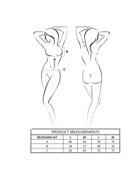 PASSION BELISSANA SET SUJETADOR TANGA AZUL L XL