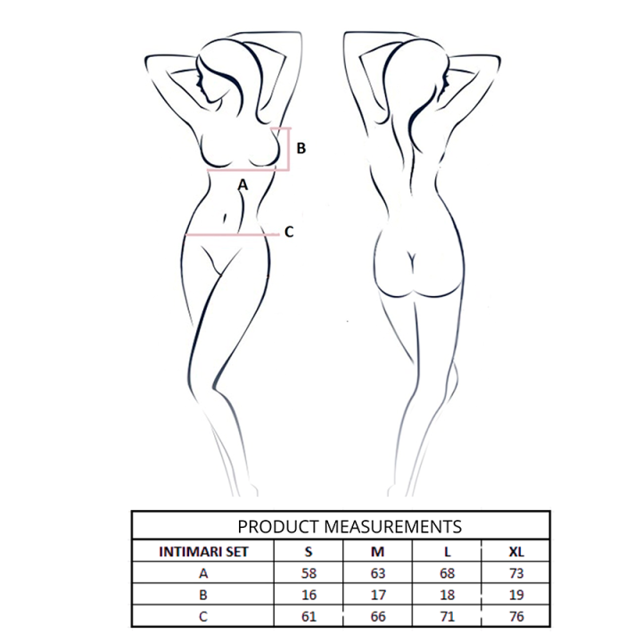 PASSION INTIMARI SET SUJETADOR BRAGAS ROSA S M