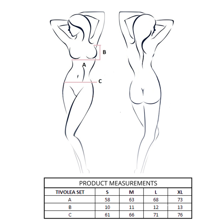 PASSION TIVOLEA SET SUJETADOR TANGA NEGRO L XL