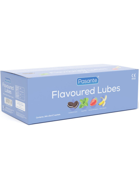 PASANTE LUBRICANTES SABORES CAJA 144 UNIDADES 5 ML PASANTE LUBRICANTES SABORES CAJA 144 UNIDADES 5 ML