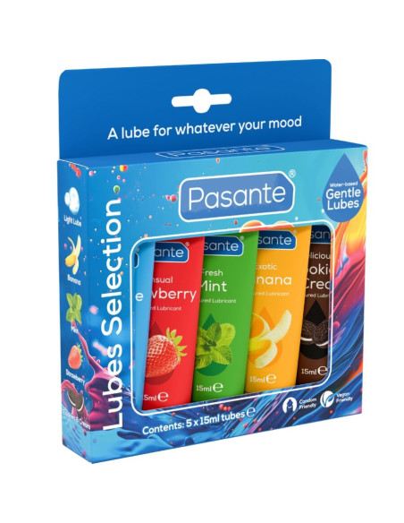 PASANTE PACK LUBRICANTES SABORES VARIADOS 5 UDS X 15 ML PASANTE PACK LUBRICANTES SABORES VARIADOS 5 UDS X 15 ML