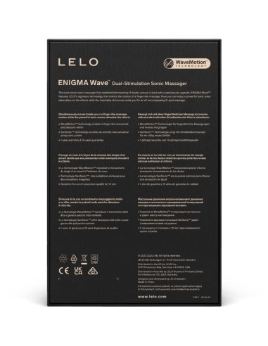 LELO ENIGMA WAVE MASAJEADOR TRIPLE VIBRACION NEGRO