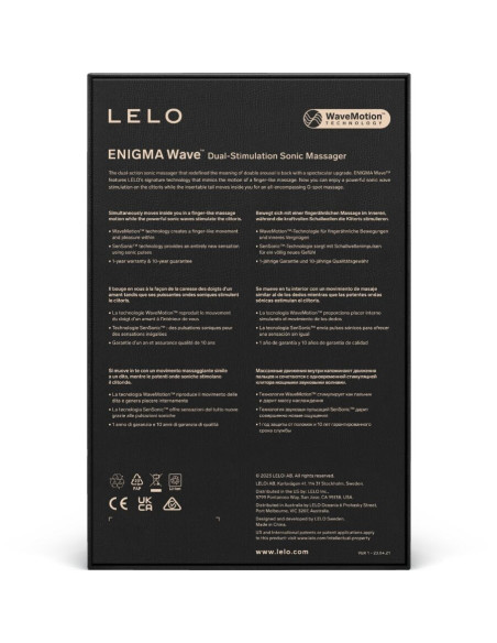 LELO ENIGMA WAVE MASAJEADOR TRIPLE VIBRACION NEGRO