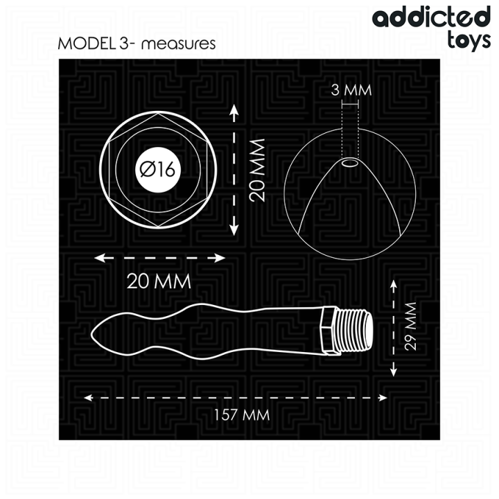 ADDICTED TOYS LIMPIADOR ANAL CON ADAPTADOR UNIVERSAL MODELO 3