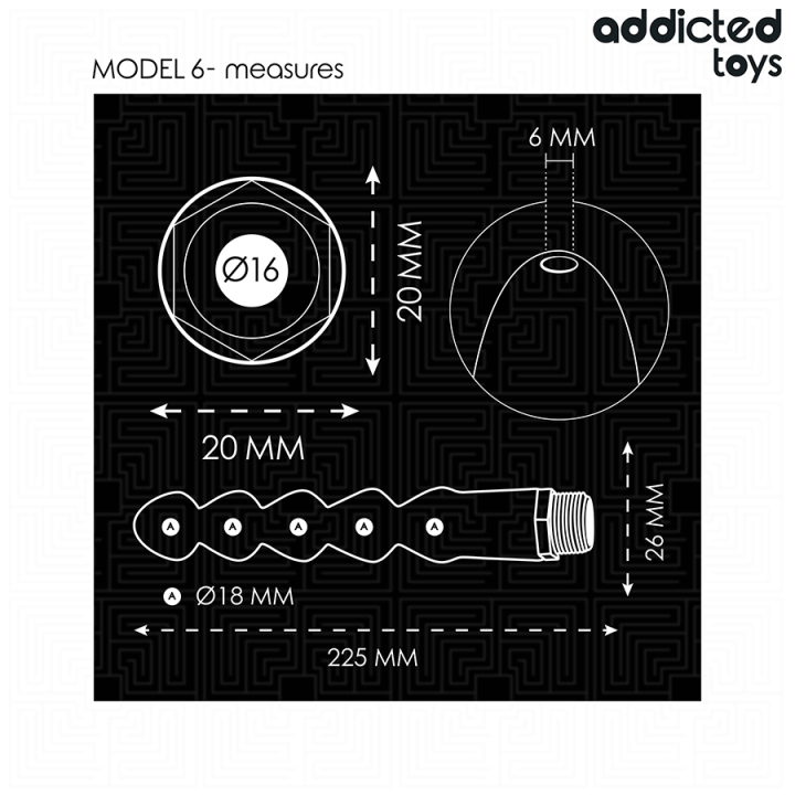 ADDICTED TOYS LIMPIADOR ANAL CON ADAPTADOR UNIVERSAL MODELO 6