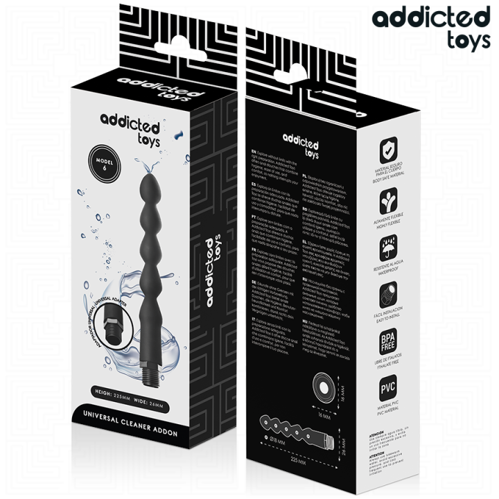 ADDICTED TOYS LIMPIADOR ANAL CON ADAPTADOR UNIVERSAL MODELO 6