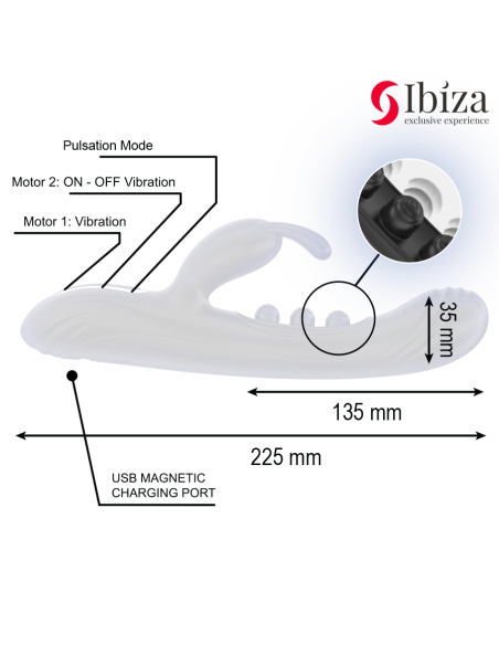 IBIZA VIBRADOR RABBIT PERLAS CON PULSACION IBIZA VIBRADOR RABBIT PERLAS CON PULSACION