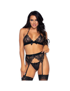 LEG AVENUE SET DE TRES PIEZAS TOP LIGUERO Y TANGA S
