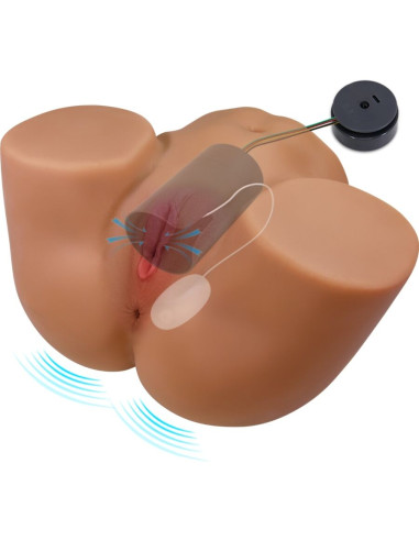 CRAZY BULL GERIANN TRASERO FEMENINO REALISTA VIBRADOR SUCCIONADOR CON SONIDO 55 KG