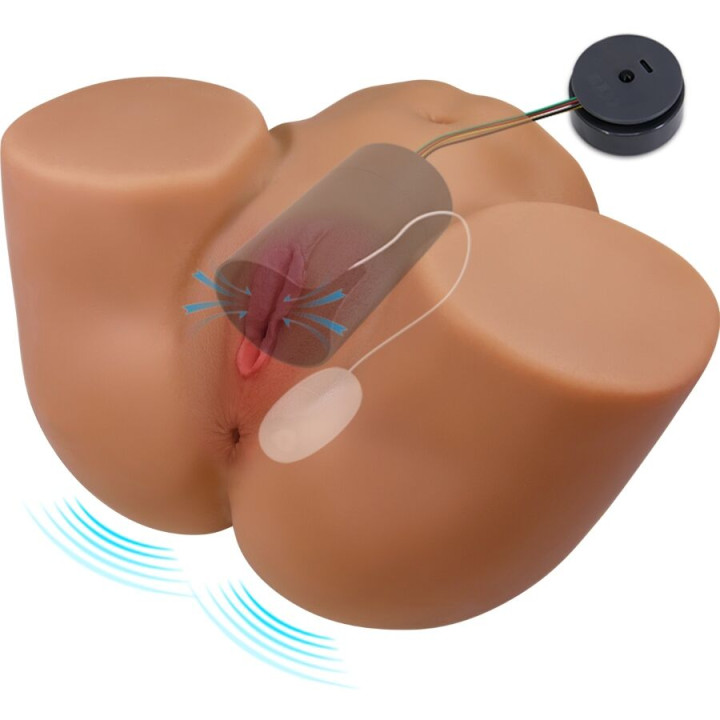 CRAZY BULL GERIANN TRASERO FEMENINO REALISTA VIBRADOR SUCCIONADOR CON SONIDO 55 KG