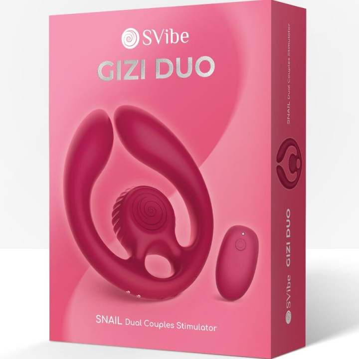 SNAIL VIBE GIZI DUO ESTIMULADOR DE PAREJAS CONTROL REMOTO BURDEOS