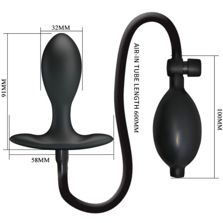 PRETTY LOVE PLUG ANAL INFLABLE NEGRO