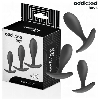 ADDICTED TOYS SET DE 3 PLUG ANAL SILICONA MODELO 2