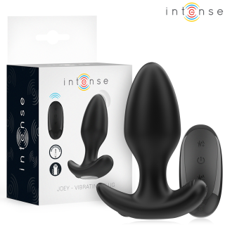 INTENSE JOEY PLUG ANAL 10 VIBRACIONES NEGRO CONTROL REMOTO