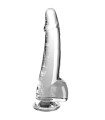 KING COCK - CLEAR GODE  TESTICULES 19 CM TRANSPARENT