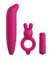 CLASSIX - KIT FOR COUPLES WITH RING, BULLET AND STIMULATOR PINK