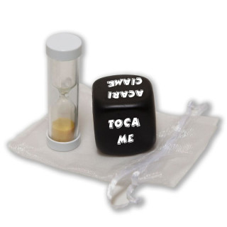 DIABLO PICANTE DADO DE ACCION CON RELOJ DE ARENA