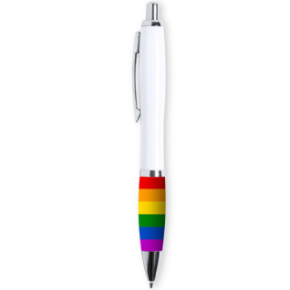 PRIDE BOLIGRAFO BLANCO BANDERA LGBT