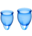 SATISFYER - FEEL CONFIDENT MENSTRUAL CUP DARK BLUE 15 + 20 ML