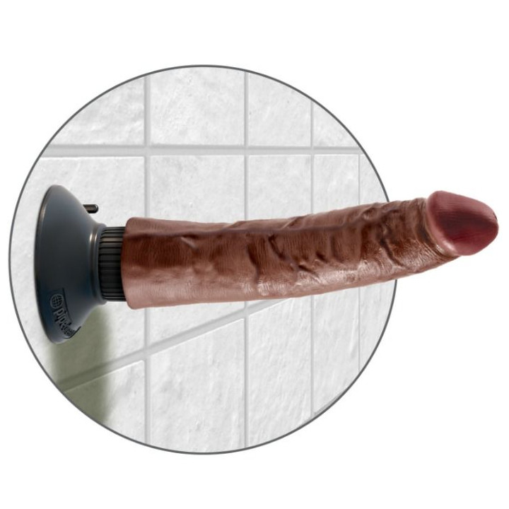 KING COCK DILDO VIBRADOR MARRON 1778 CM