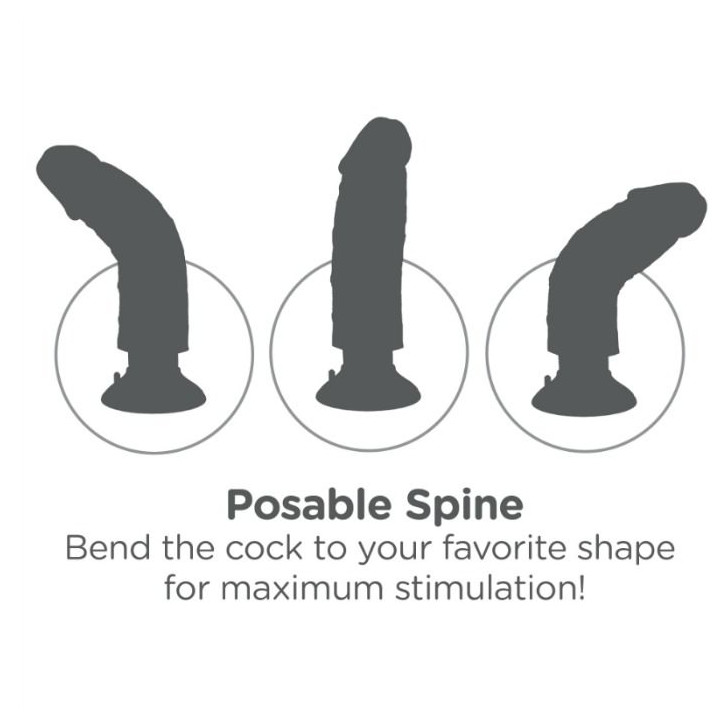 KING COCK DILDO VIBRADOR MARRON 1778 CM